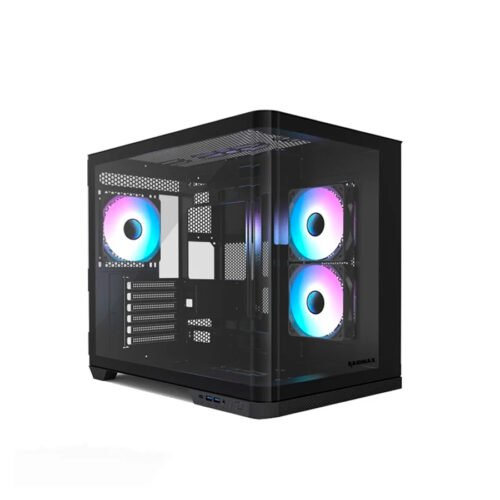 GABINETE GAMER RAIDMAX INFINITA i630 FISHTANK CURVED GLASS ARGB BLACK