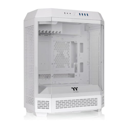 GABINETE THERMALTAKE THE TOWER 600 MID-TOWER TG X3 FAN X2 SNOW WHITE - Imagen 3