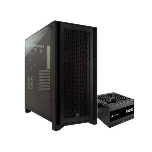 GABINETE C/FUENTE CORSAIR 4000D TG BLACK FUENTE CX650