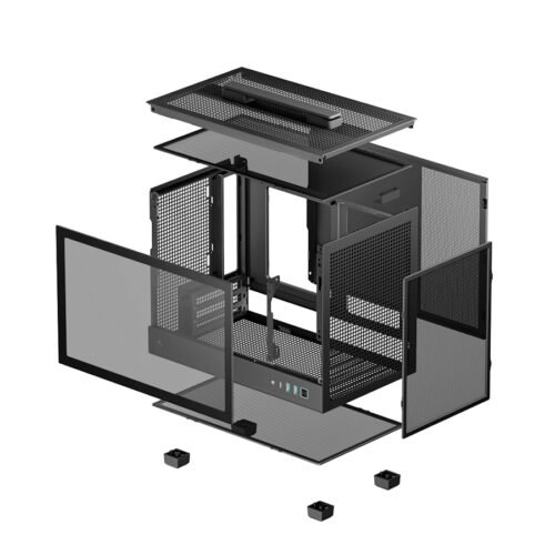 GABINETE GAMER DEEPCOOL CH160 ITX BLACK - Imagen 4
