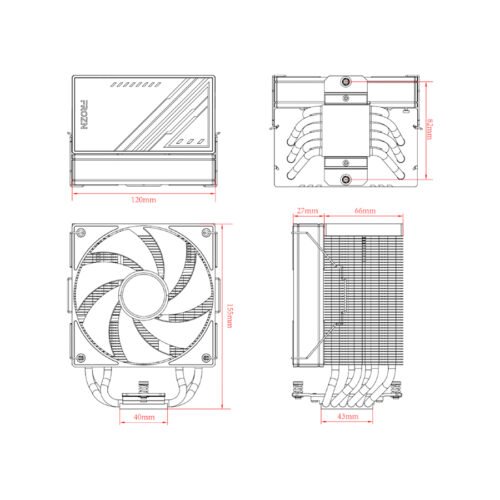 AIR COOLER ID COOLING FROZN A610 ARGB WHITE - Imagen 6