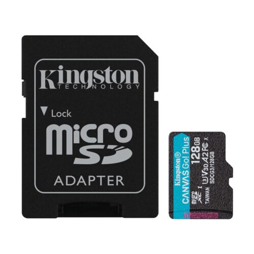 MICROSD KINGSTON 128GB C/ADAP V30 A2 170MB/S