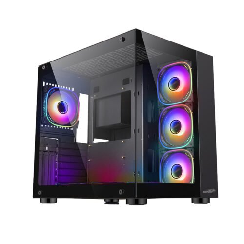 GABINETE SENTEY GS8200 A40 BLACK VIDRIO TEMPLADO 7 FAN ARGB