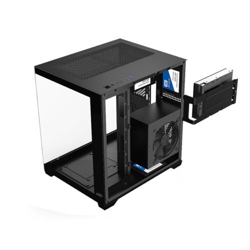 GABINETE SENTEY A5 BLACK VIDRIO TEMPLADO 5 FAN RGB FIJO - Imagen 3