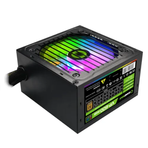 FUENTE GAMEMAX 600W VP-600 80 WHITE RGB