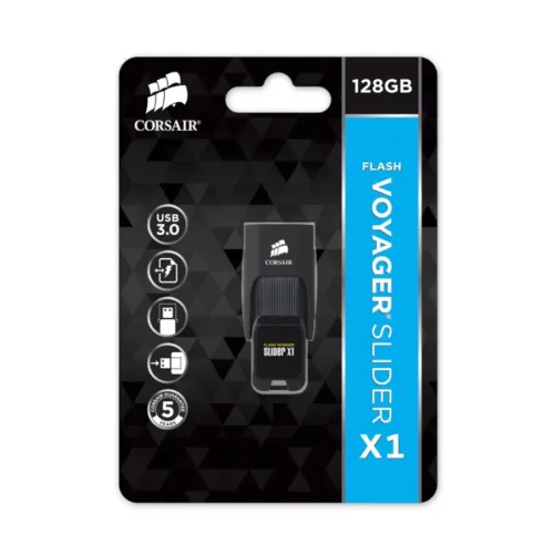 PEN DRIVE CORSAIR 128GB VOYAGER SLIDER X1 USB 3.0