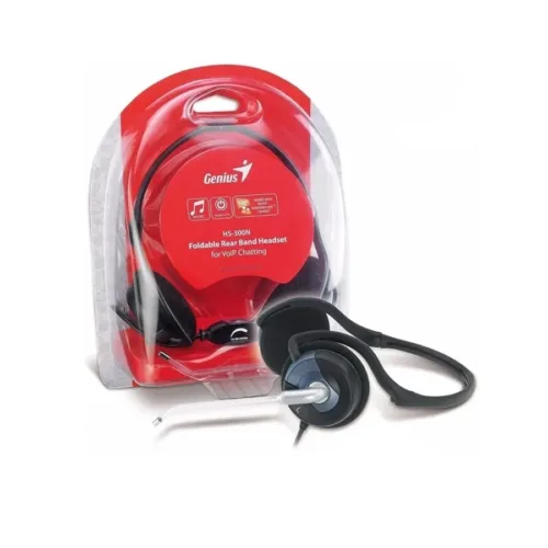 AURICULARES C/MIC Y VINCHA POSTERIOR HS-300N NEGR GENIUS