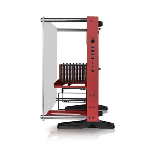 GABINETE GAMER THERMALTAKE CORE P3 RED GLASS - Imagen 2