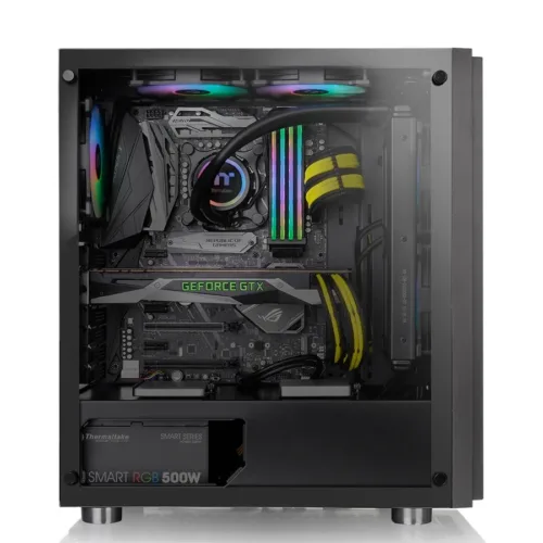 GABINETE GAMER THERMALTAKE H100 TG BLACK - Imagen 2