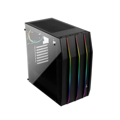 GABINETE AEROCOOL KLAW BLACK TG ATX RGB - Imagen 3