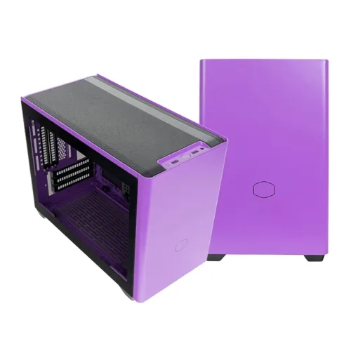 GABINETE COOLERMASTER NR200P PURPLE ITX MASTERBOX - Imagen 2