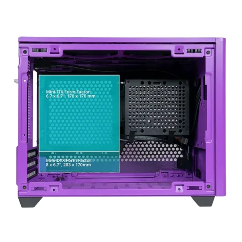 GABINETE COOLERMASTER NR200P PURPLE ITX MASTERBOX - Imagen 4