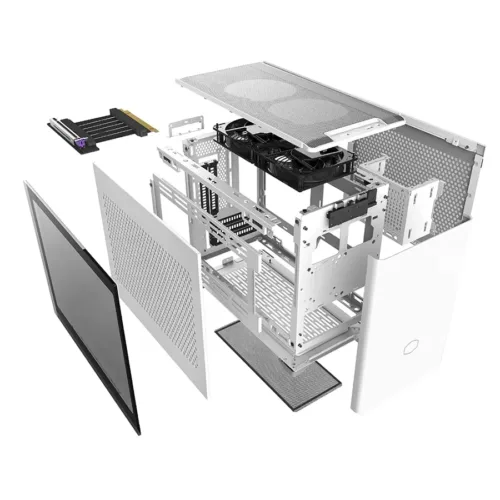 GABINETE COOLERMASTER NR200P W + RISER - Imagen 3