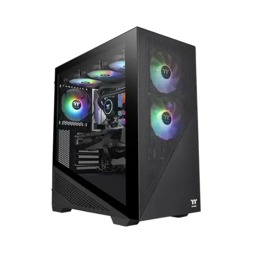GABINETE GAMER THERMALTAKE DIVIDER 370TG FAN X3 ARGB BLACK