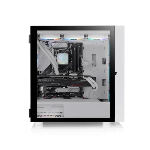 GABINETE THERMALTAKE H570 SNOW ATX TG FAN X3 ARGB MESH - Imagen 2