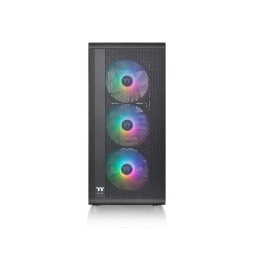 GABINETE GAMER THERMALTAKE S200 MID-TOWER TG FAN X3 ARGB BLACK - Imagen 3