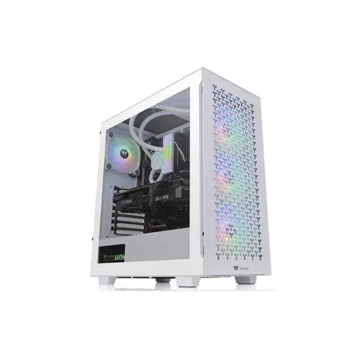GABINETE GAMER THERMALTAKE V350 WHITE MID-TOWER TG FAN X3 ARGB + FAN X1