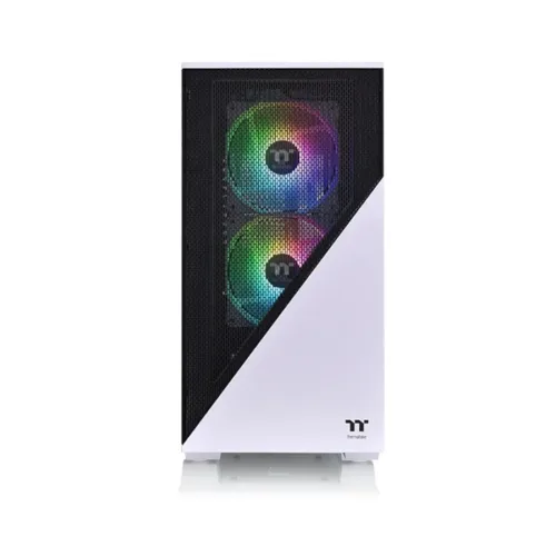 GABINETE GAMER THERMALTAKE DIVIDER 170 TG FAN X2 ARGB SNOW - Imagen 2