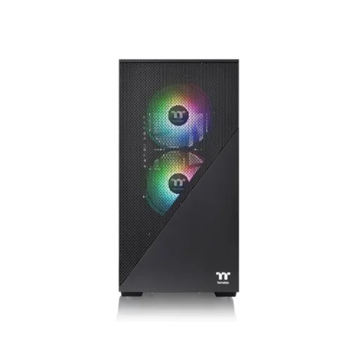 GABINETE GAMER THERMALTAKE DIVIDER 170 TG FAN X2 ARGB BLACK - Imagen 2