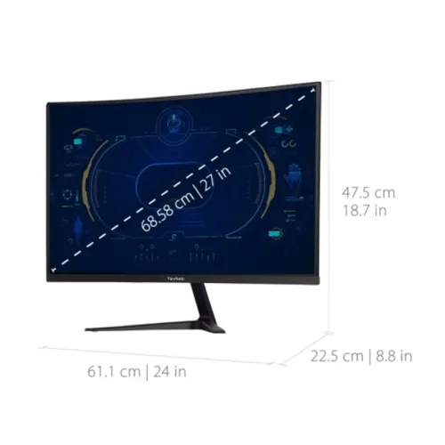 MONITOR VIEWSONIC 27 VX2718 PC MHD VA 165HZ 1MS CURVO - Imagen 3