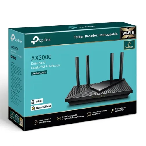 ROUTER TP-LINK ARCHER AX55 AX3000 WIR DUALBAND GIGABIT