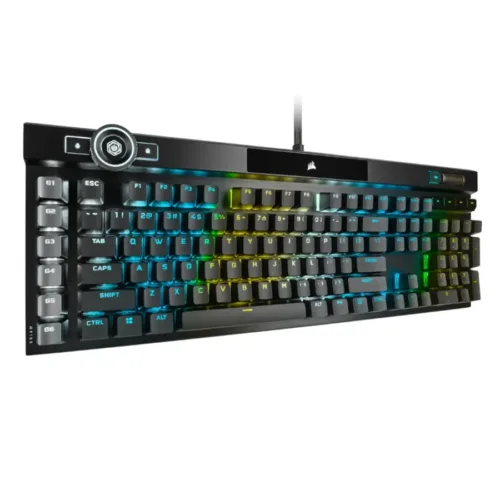 TECLADO GAMER CORSAIR K100 RGB MECANICO CHERRY MX SPEED BLACK - Imagen 2