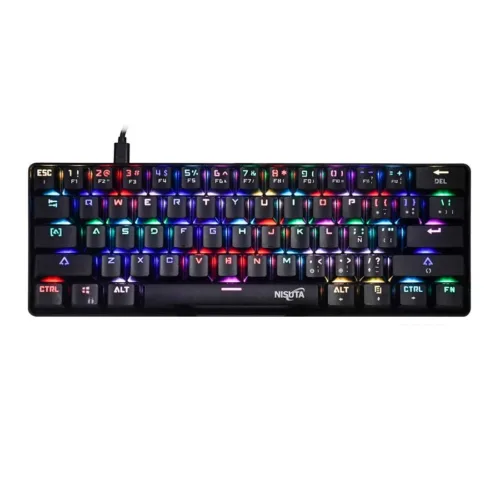 TECLADO MECANICO NISUTA BLACK SWITCHES RED NSKBGZ61