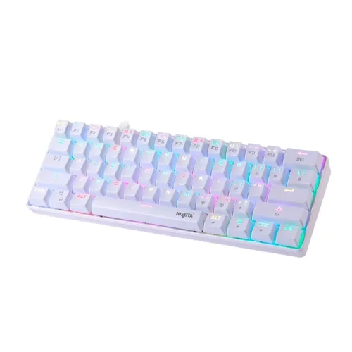 TECLADO MECANICO NISUTA BLANCO SWITCHES PURPLE - Imagen 2