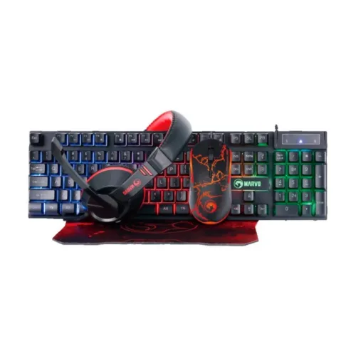 COMBO GAMING 4 EN 1 MARVO  CM 409 MOUSE HEADSET MOUSEPAD TEC