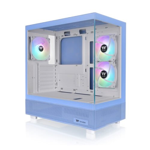 GABINETE GAMER THERMALTAKE VIEW 270 PLUS ARGB TG X2 FAN ARGB X3 HYDRANGEA BLUE