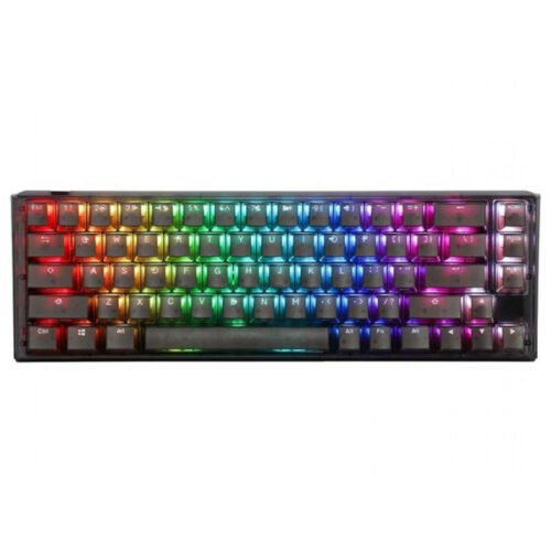 TECLADO GAMER DUCKY ONE 3 AURA CLEAR BLACK 65 MINI DKON2161ST-BESPDABAAAC1