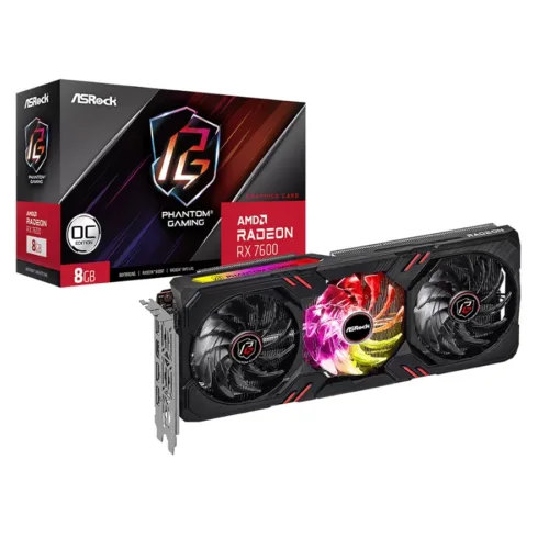 VIDEO RADEON RX 7600 8GB ASROCK PHANTOM GAMING
