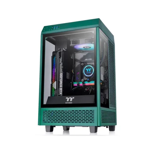 GABINETE GAMER THERMALTAKE 100 ITX GREEN