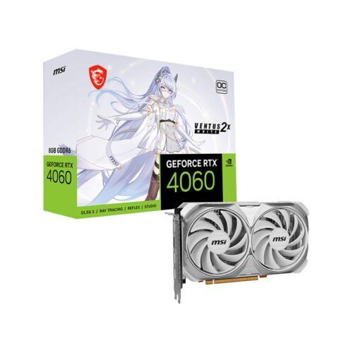 VIDEO GEFORCE RTX 4060 8GB MSI VENTUS 2X WHITE OC