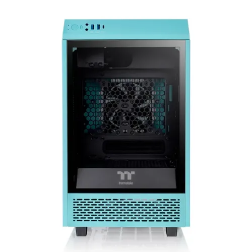 GABINETE GAMER THERMALTAKE 100 ITX TURQUESA - Imagen 2