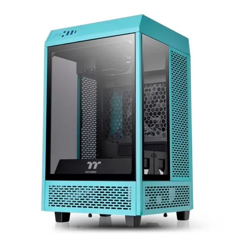 GABINETE GAMER THERMALTAKE 100 ITX TURQUESA - Imagen 3